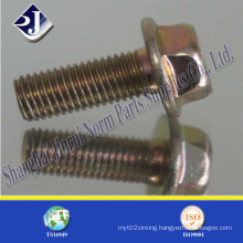 Zinc Plated Yellow Hex Flange Bolt